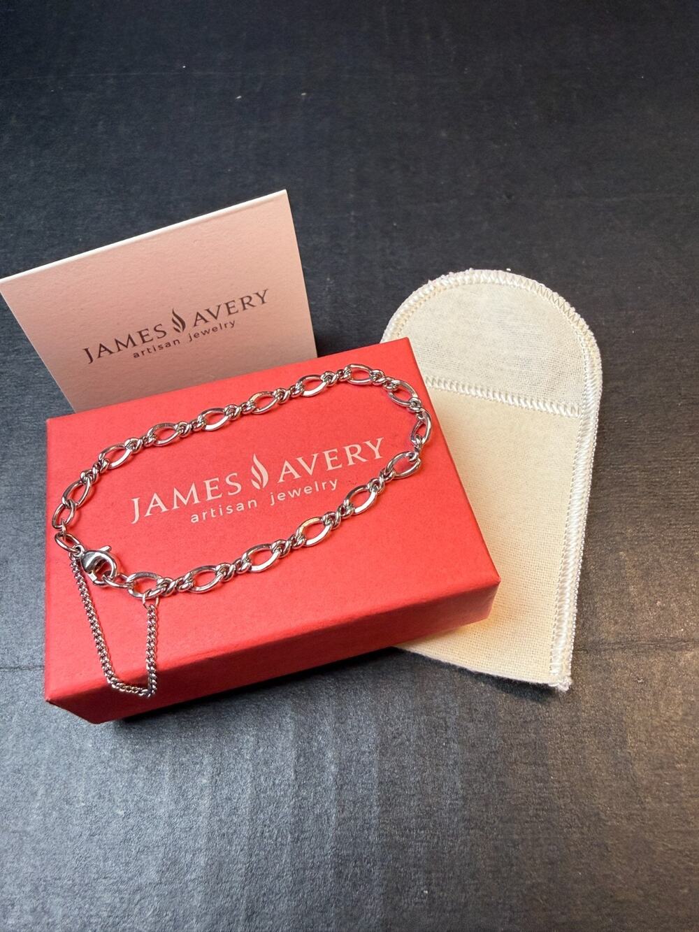 James Avery Medium Twist Charm Bracelet Size Small
